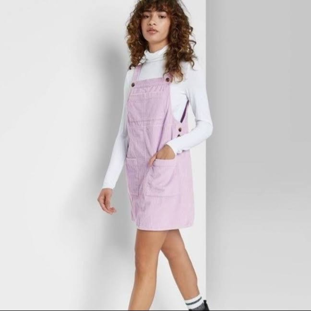 NWOT Wild Fable lilac corduroy jumper overall dress - XXL